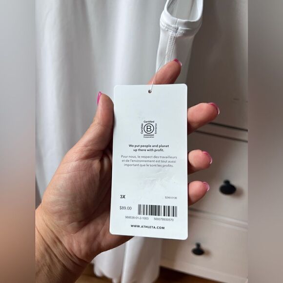 NWT ATHLETA Ace Tennis Dress in White Flare Short Pockets Athletic Size 3X /1X - Picture 6 of 17